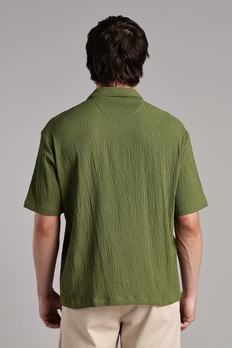 fyltr Men's Casual Shirt  - Textured Comfort: Crafted from a crinkled fabric that adds dimension and all-day ease - Image 3